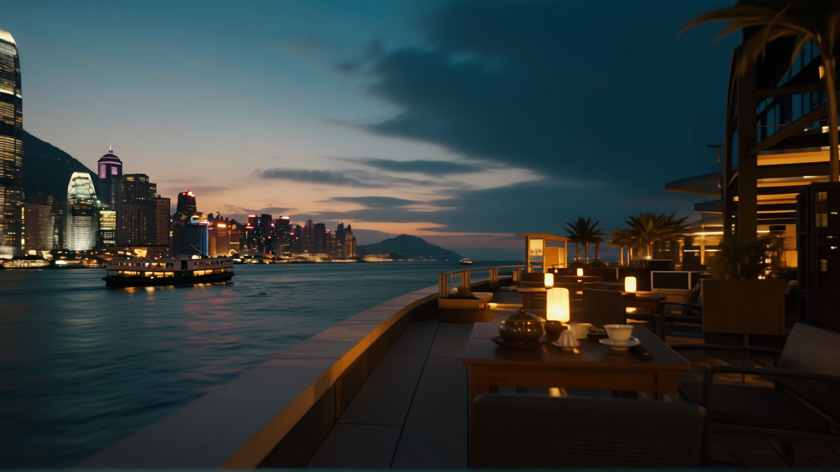 Victoria Harbour Rooftop - 45° Left